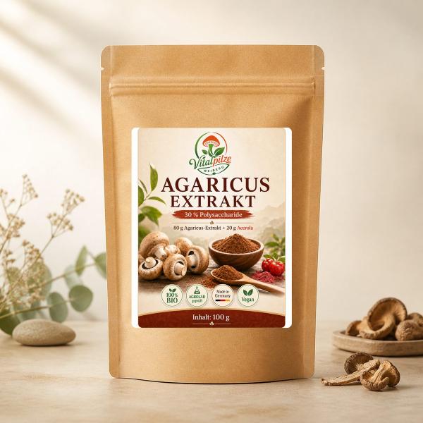 Original Weiberg Agaricus Extrakt-Bio-Pulver 100g
