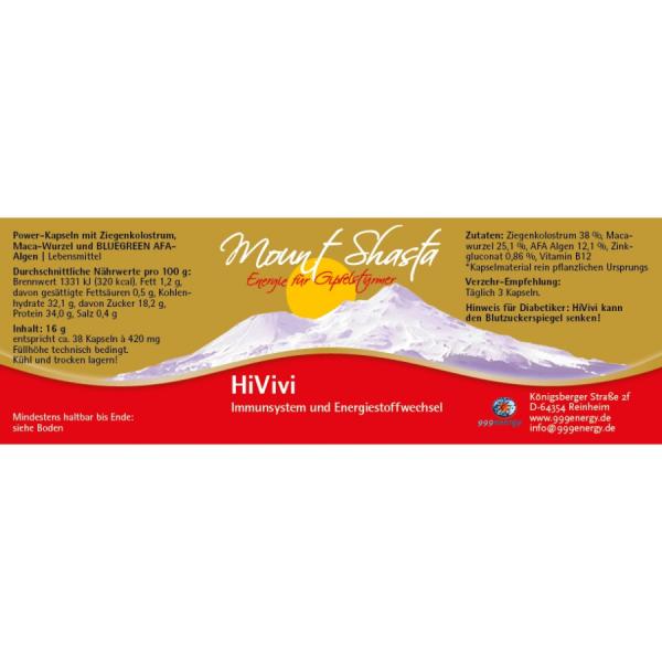 MOUNT SHASTA HIVIVI 16g, ca. 38 Kapseln