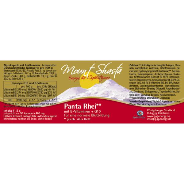 Mount Shasta Panta Rhei 41,4g, ca. 90 Kapseln à 460mg