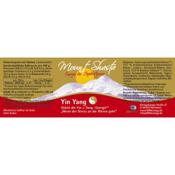 Preview: Mount Shasta Yin Yang 45g, ca. 90 Kapseln à 500mg