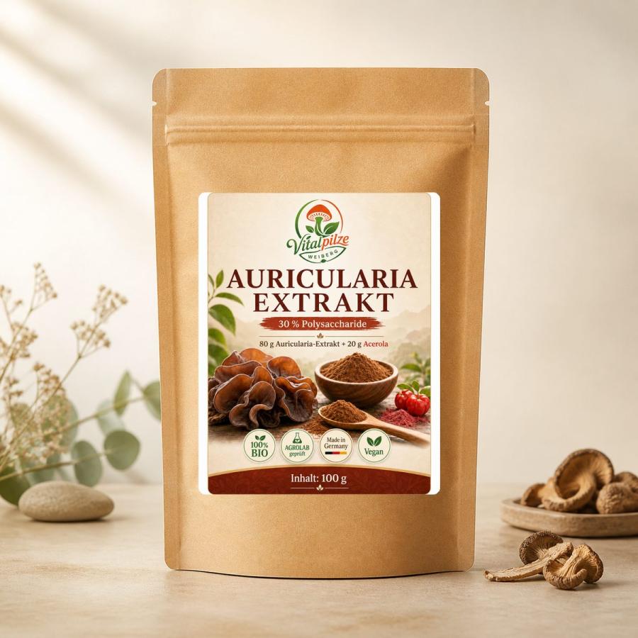 Original Weiberg Auricularia Extrakt-Bio-Pulver 100g