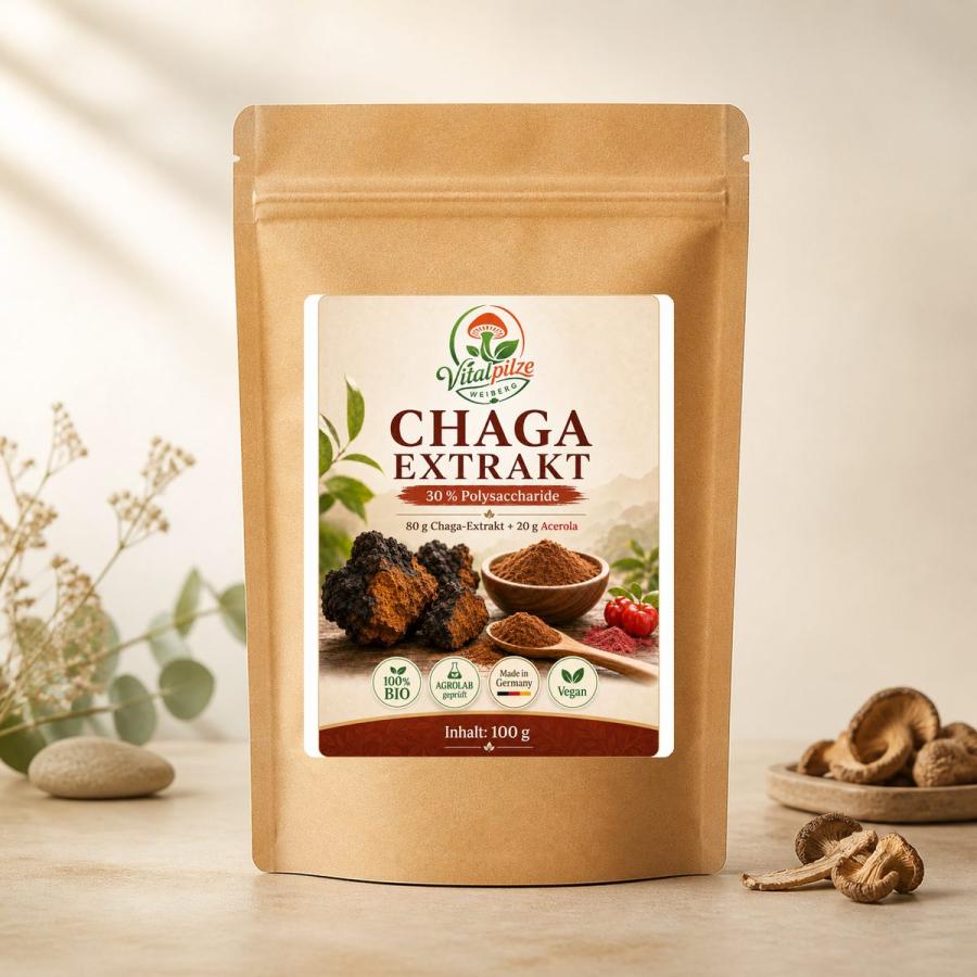 Original Weiberg Chaga Extrakt-Bio-Pulver 100g